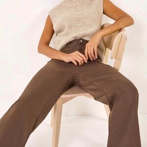 Cotton On Wide Leg Pants in Brown